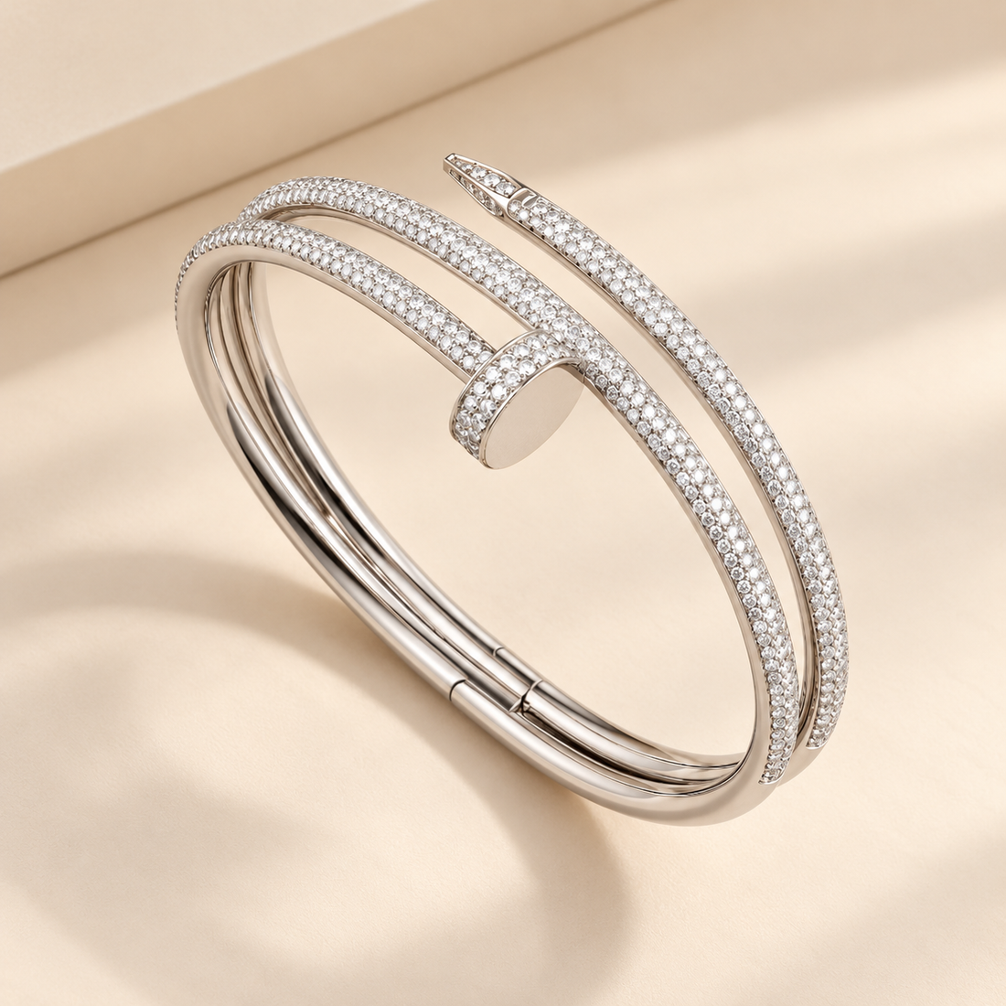 Juste Double Rows Pavé Diamonds Bracelet