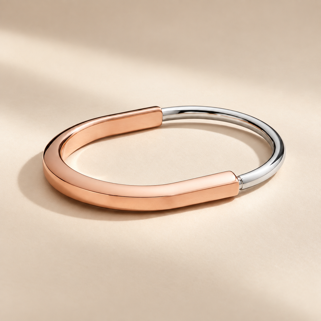 T Lock Bangle in Rose Bracelet