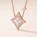 Color Blossom Pave Star Necklace