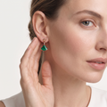 Diva's Dream Green Fan Drop Earrings