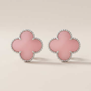 Magic Alhambra Pink Opal Earrings
