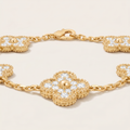 Vintage Alhambra Pavé Diamonds Clover Bracelet