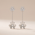 Frivole Pendant Drop Pavé Diamonds Earrings