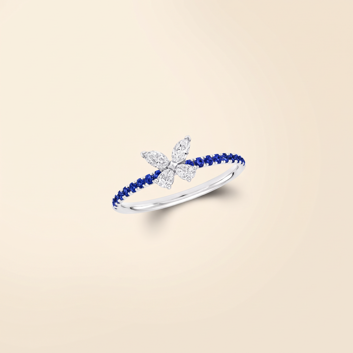 G Mini Butterfly Pavé Ring