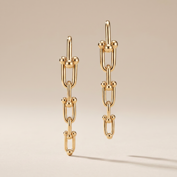 Graduated Link Drop Earrings