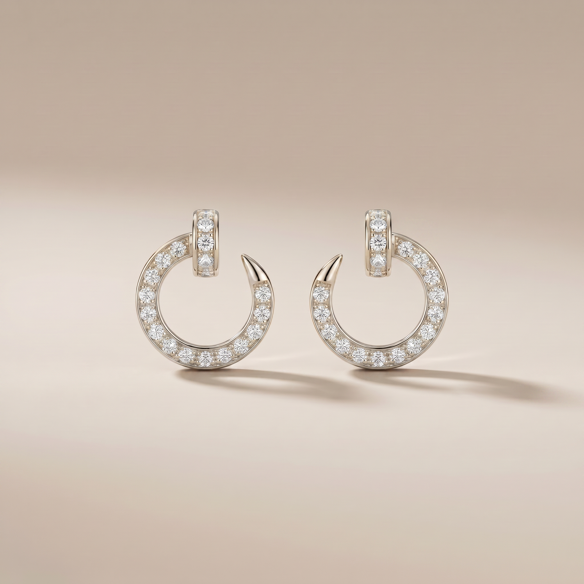 Juste Un Clou  Pavé Diamonds Small Hoop Earrings