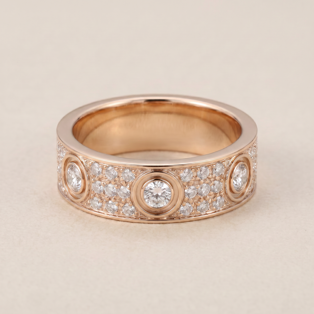 Love 6 Diamonds Pavé Band Ring