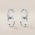 Love Double Pavé Diamonds Hoop Earrings