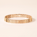 Love Ribbed Screw Accent Bracelet
