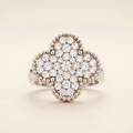 Magic Alhambra Pavé Diamonds Clover Ring