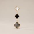 Magic Alhambra Three Pearls Motifs Earrings
