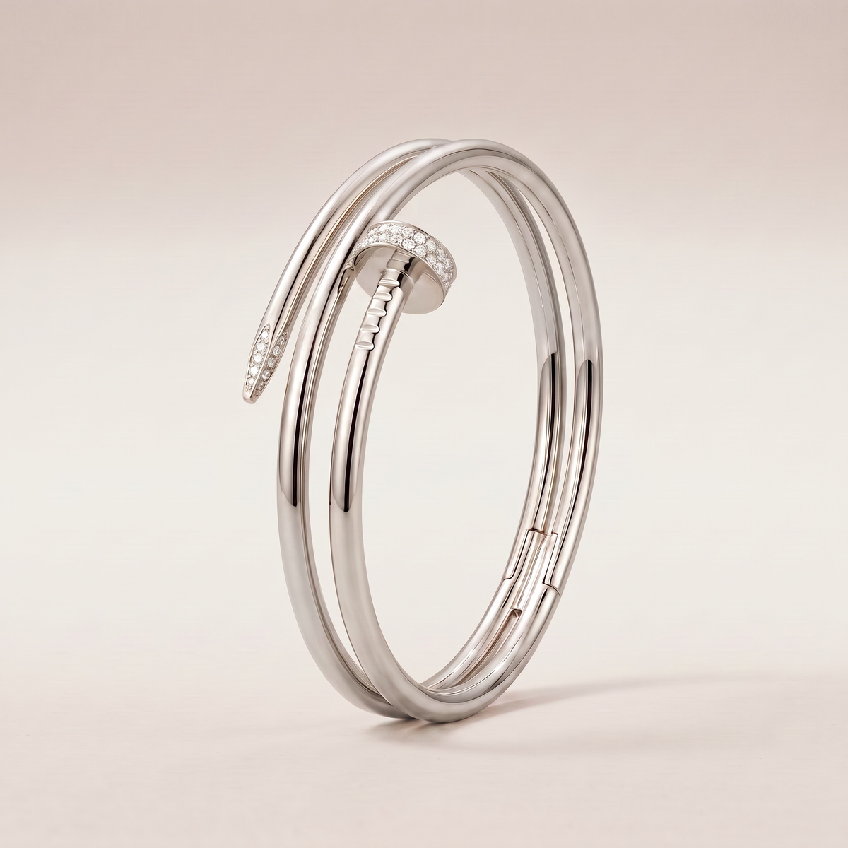 Juste Un Clou Pavé Diamonds Double Wrap Bangle Bracelet