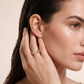 Perlée 3 Row Beaded Mixed Diamond Ring