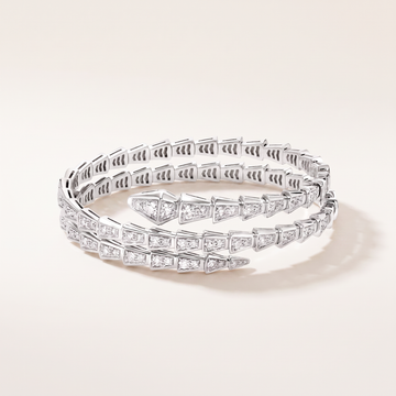 Serpenti Pavé Diamonds Double Wrap Bracelet