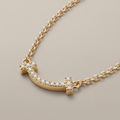 T Small Diamond Pavé Pendant Necklace