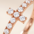 T Wire Pavé Diamonds Band Ring