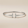 T Wire Pavé Small Bracelet