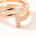 T Wrap Pavé Diamonds Ring