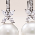 Victoria Pearl And Diamonds Earrings